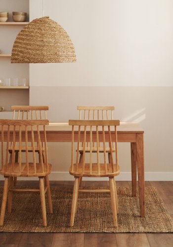 KAVE HOME Kristie spisebordsstol - natur gummitr 