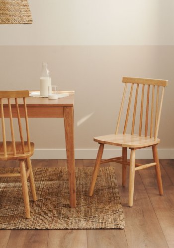 KAVE HOME Kristie spisebordsstol - natur gummitr 