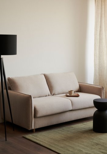 KAVE HOME Carlota 2 pers. sovesofa - beige chenille (140cm)