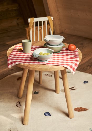 KAVE HOME Dilcia brnebord, rund - natur gummitr (55)