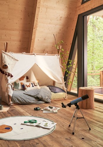 KAVE HOME baldakin til Maralis tipi brneseng - natur bomuld (70x140)