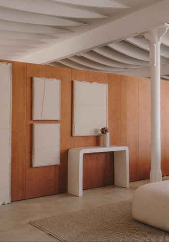 KAVE HOME Aiguablava konsolbord, rektangulr - hvid cement (120x80)