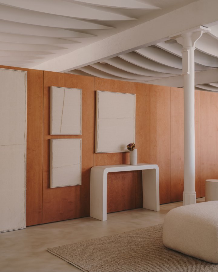 KAVE HOME Aiguablava konsolbord, rektangulr - hvid cement (120x80)