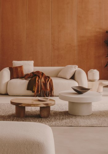 KAVE HOME Martina pude ecru bouclé 52 x 52 cm