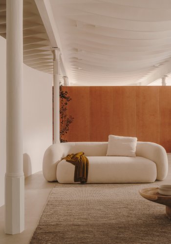 KAVE HOME Martina pude ecru bouclé 52 x 52 cm