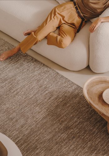 KAVE HOME Malenka brunt uldtppe 200 x 300 cm