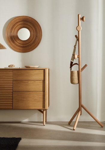 KAVE HOME Nadue knagerkke i massiv bgetr med naturlig finish 170 cm