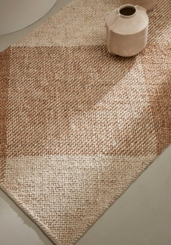 KAVE HOME Maelan ternet tppe i jute og bomuld 160 x 230 cm