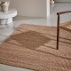 KAVE HOME Madelin tppe i naturjute 160 x 230 cm