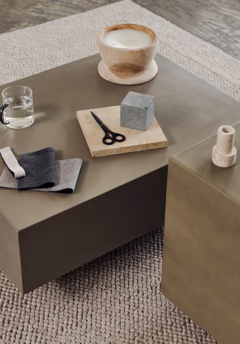 KAVE HOME Rustella havebord. rektangulr - gr cement (80x60)