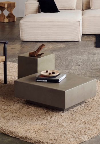 KAVE HOME Rustella havebord. rektangulr - gr cement (80x60)