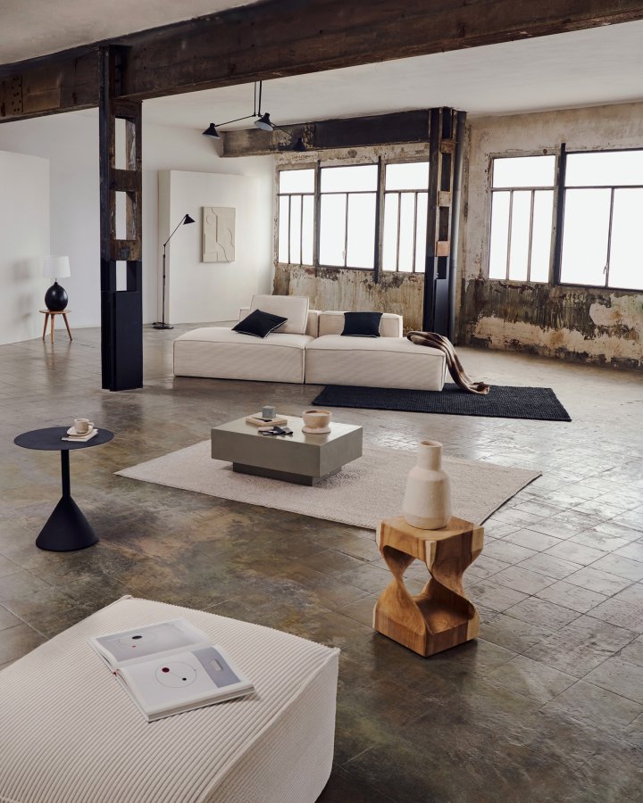 KAVE HOME kvadratisk Hakon sidebord - natur mungurtr (30x30)