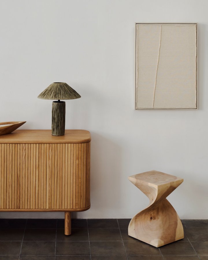 KAVE HOME kvadratisk Hakon sidebord - natur mungurtr (30x30)