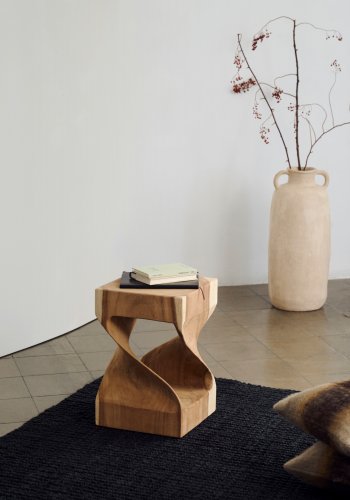 KAVE HOME kvadratisk Hakon sidebord - natur mungurtr (30x30)