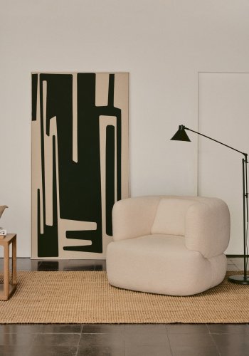 KAVE HOME Odine gulvlampe - sort metal