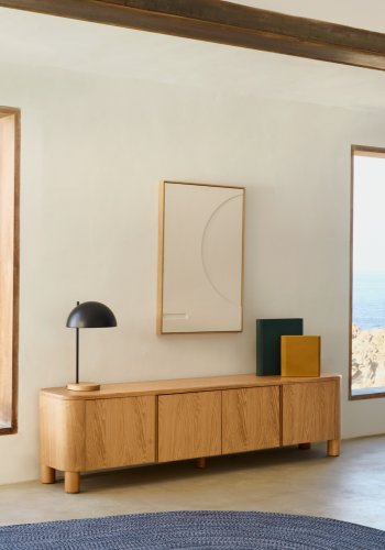 KAVE HOME Salaya TV stativ i ask krydsfiner, 200 cm x 52 cm