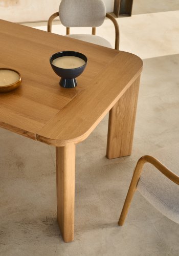 KAVE HOME Jondal udtrksbord lavet af massivt tr og egefiner, 240 (320) cm x 100 cm FSC 100%