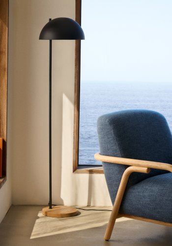 KAVE HOME Catlar gulvlampe - grn metal og asketr