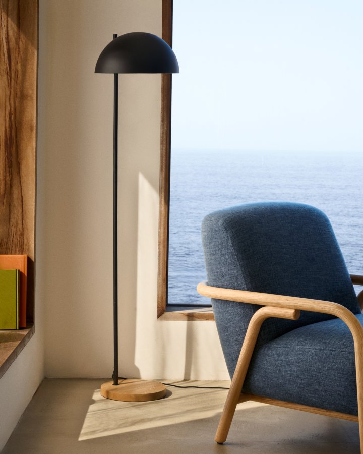 KAVE HOME Catlar gulvlampe - grn metal og asketr