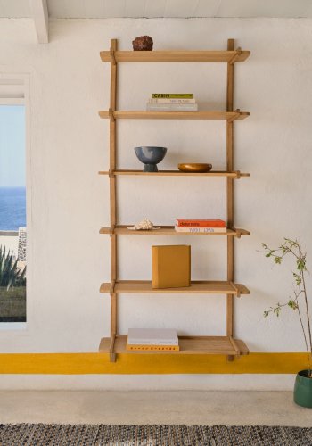 KAVE HOME Sitra modulhylde, 6 massive egetrshylder i naturlig finish, 90 cm, FSC Mix Credit