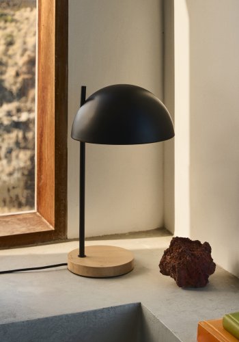 KAVE HOME Catlar bordlampe - sort metal og asketr
