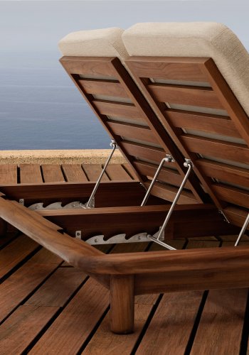 KAVE HOME Turqueta dobbelt liggestol lavet af FSC 100% massivt teaktr