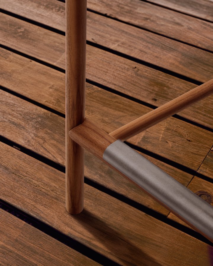 KAVE HOME Turqueta udendrs skammel lavet af FSC 100% massivt teaktr, hjde 65 cm