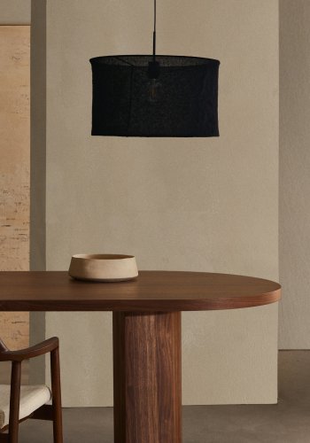 KAVE HOME Nealy bord med valnddefiner i mrk finish, 200 x 100 cm