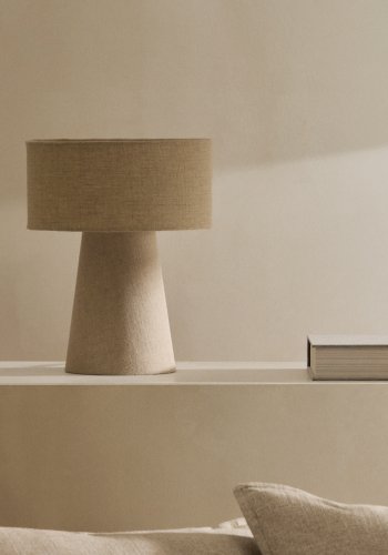 KAVE HOME Algaida bordlampe - gr stof