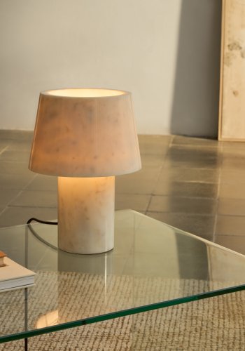 KAVE HOME Alaro bordlampe - hvid marmor