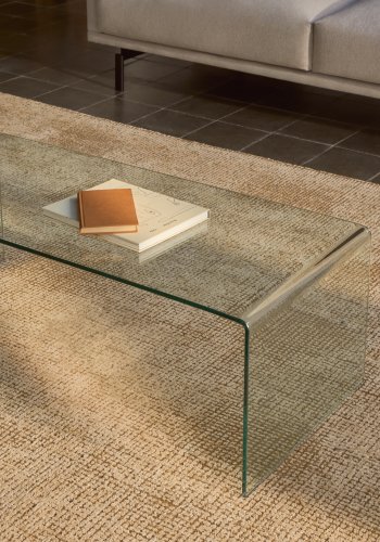 KAVE HOME rektangulr Burano sofabord - klar glas (110x50)