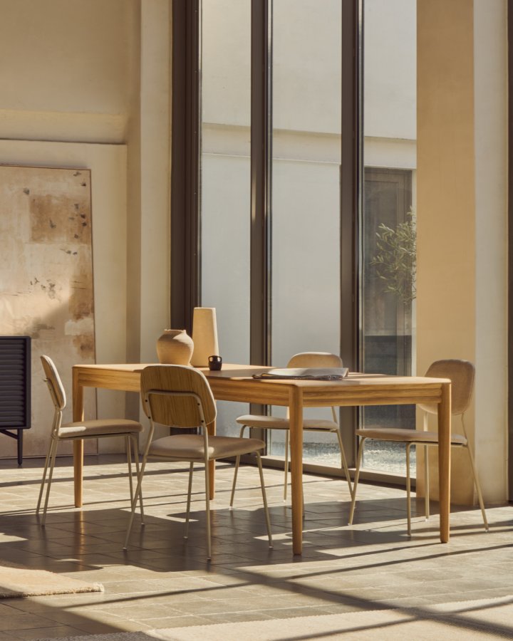 KAVE HOME Lenon udtrksbord i naturligt FSC Mix Credit massivt egetr og finer 200(280)x90