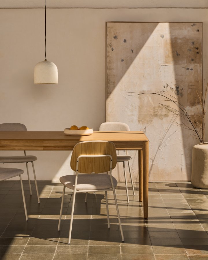 KAVE HOME Lenon udtrksbord i naturligt FSC Mix Credit massivt egetr og finer 160(200)x90