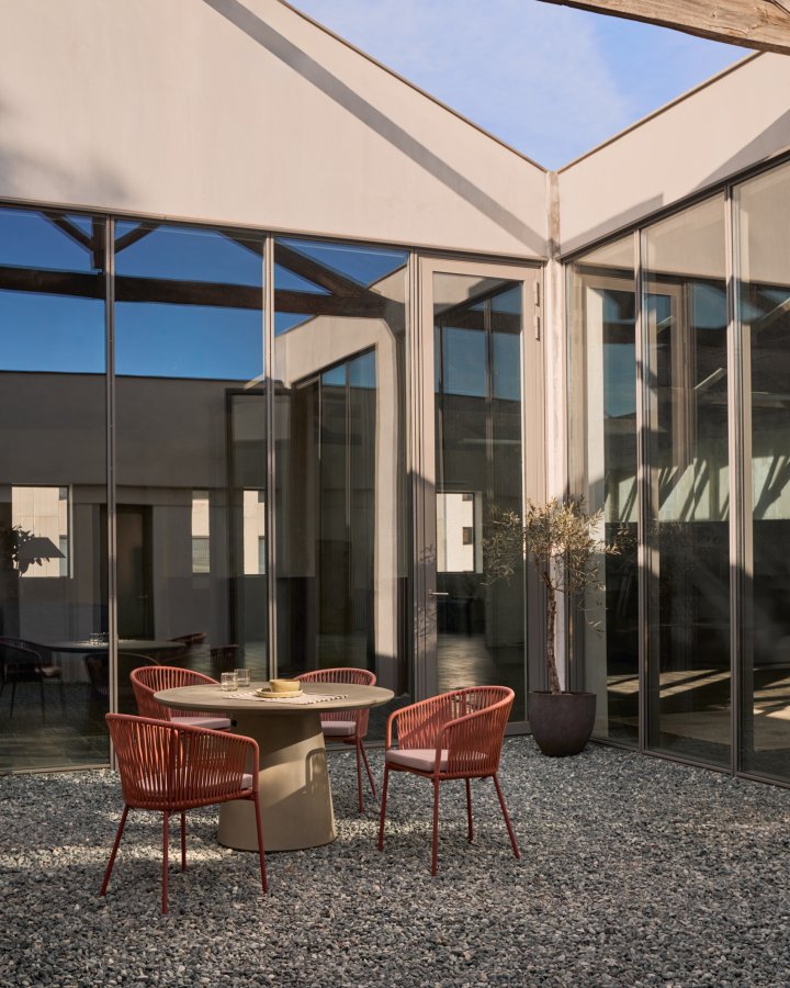 KAVE HOME Itai havebord, rundt - cement ( 120)