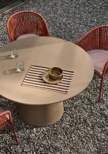 KAVE HOME Itai havebord, rundt - cement ( 120)