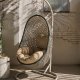 KAVE HOME Cira hngestol, m. hynder og stativ - polyester, multifarvet polyrattan og stl
