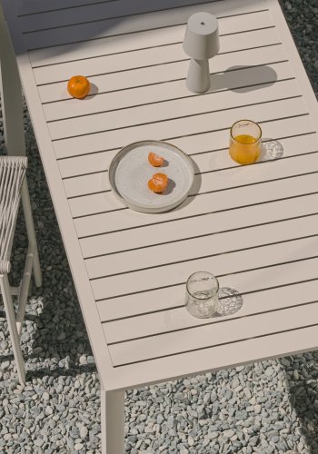 KAVE HOME Culip udendrs barbord, rektangulr - hvid aluminium (150x77)