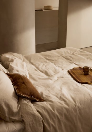 KAVE HOME Simmel gr, bomuld og hr dyne- og pudebetrk st, 150 cm seng