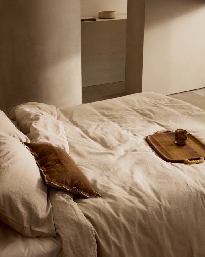 KAVE HOME Simmel gr, bomuld og hr dyne- og pudebetrk st, 150 cm seng