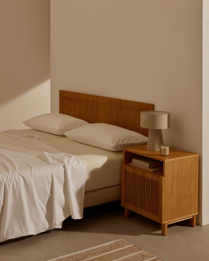 KAVE HOME Beyla sidebord, m. 1 lge og rum - natur egefinér og egetr (53x62)