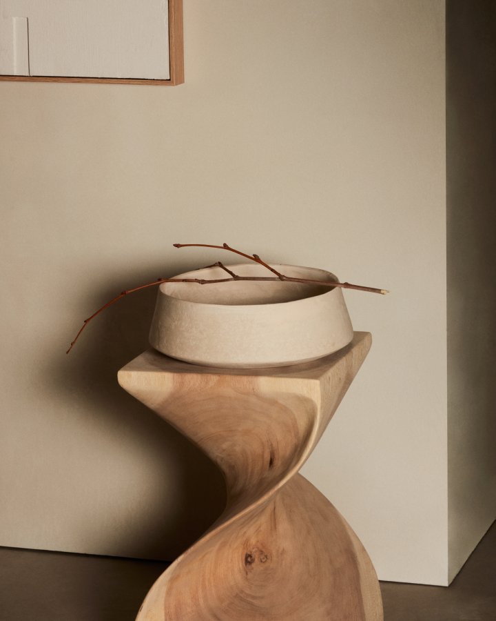 KAVE HOME kvadratisk Hakon sidebord - natur mungurtr (30x30)