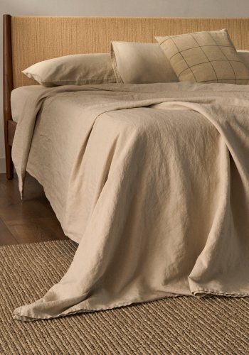 KAVE HOME Simmel gr, bomuld og hr dyne- og pudebetrk st, 180 cm seng