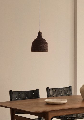 KAVE HOME Amire loftlampe, rund - sort tr (21)