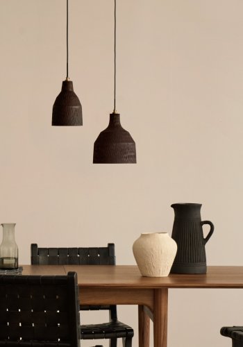 KAVE HOME Amire loftlampe, rund - sort tr (21)