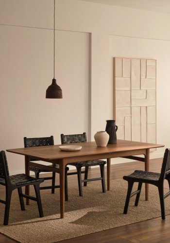 KAVE HOME Amire loftlampe, rund - sort tr (21)