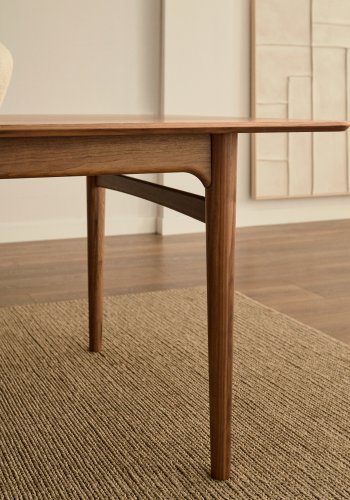 KAVE HOME Elan udtrksbord i finer og massivt valnddetr 200 (260) x 100 cm FSC Mix Credit