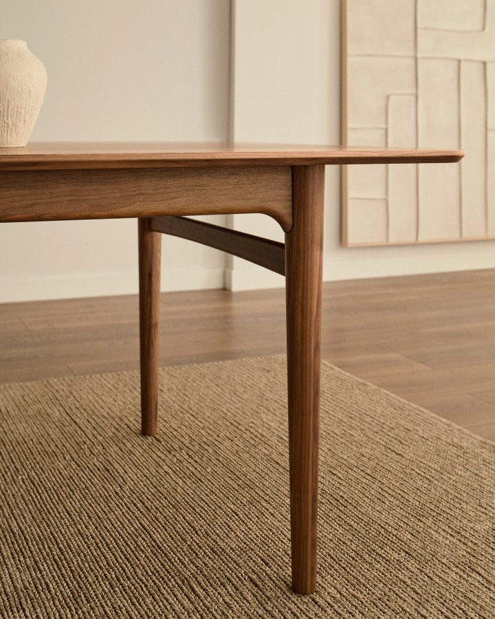 KAVE HOME Elan udtrksbord i finer og massivt valnddetr 200 (260) x 100 cm FSC Mix Credit