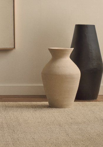 KAVE HOME Pria hvid, papmaché vase, 51 cm