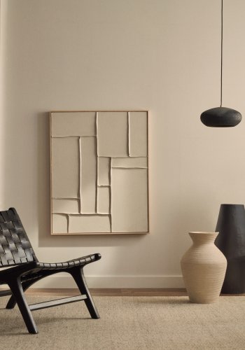 KAVE HOME Pria hvid, papmaché vase, 51 cm