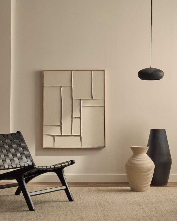 KAVE HOME Inda metalloftslampe i sort finish, 30 cm